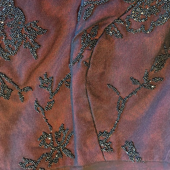 Faviana Vintage Women's Size 11-12 Red with Black Overlay “Opera” Dress GUC #579 - Picture 7 of 8